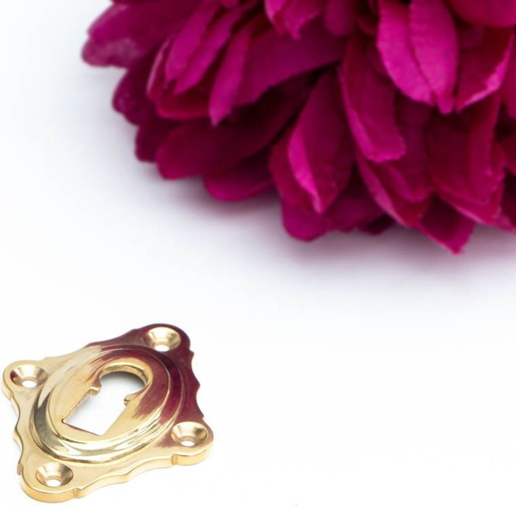 Schlüsselrosette für Zimmertüren(einzeln) - zeitloses Design |BB| Messing glanz