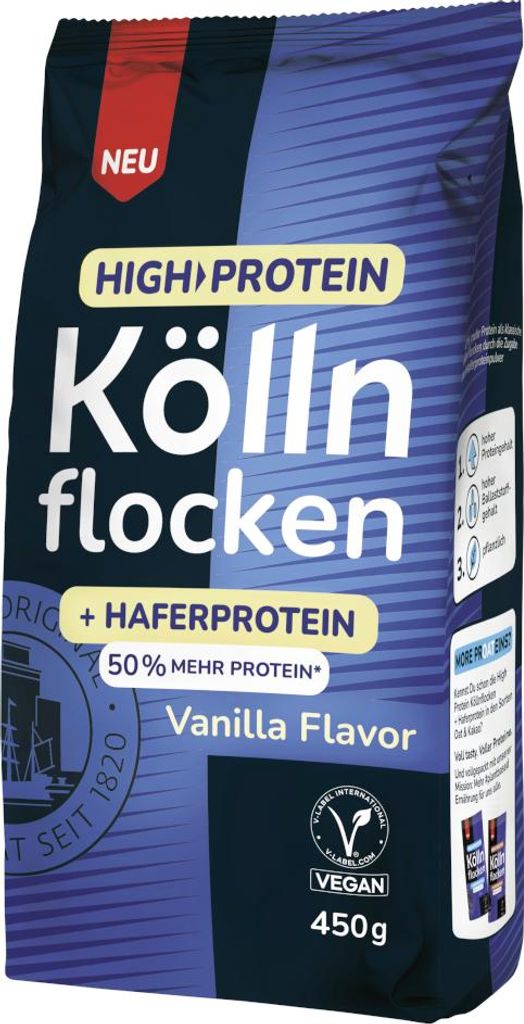 Kölln High Protein Płatki owsiane o smaku waniliowym Zdjęcie produktu 