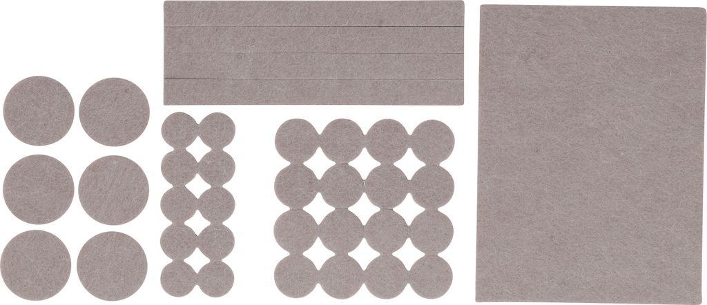 Filzgleiter-Satz | beige | 38-tlg.