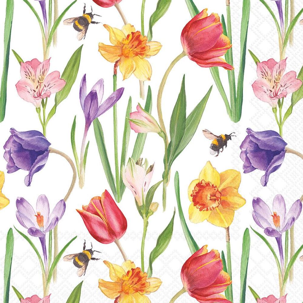Servietten 25x25 cm - Flowers in spring