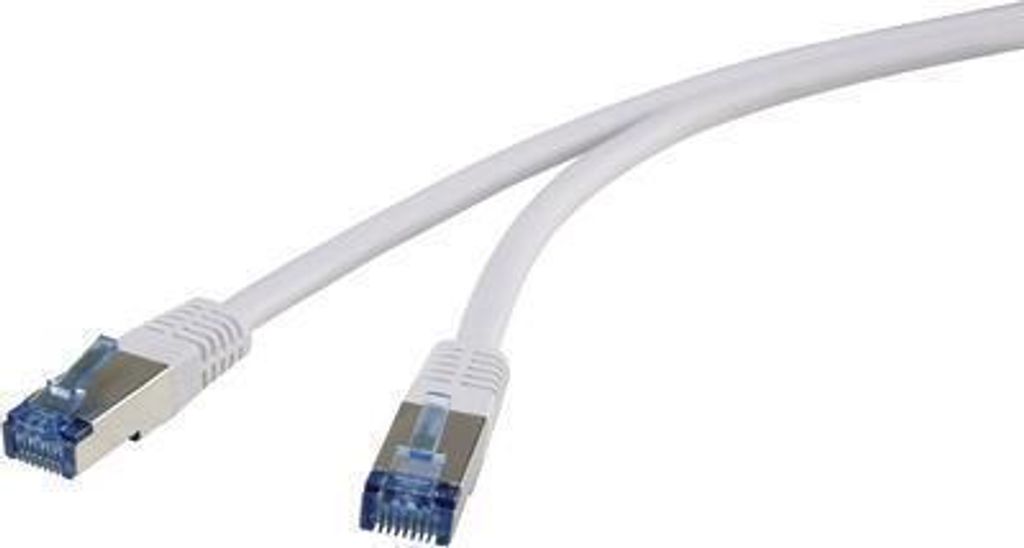 Renkforce RF-4737370 RJ45 Netzwerkkabel, Patchkabel CAT 6a S/FTP 3.00 m Grau höchstflexibel, vergoldete Steckkontakte 1 St