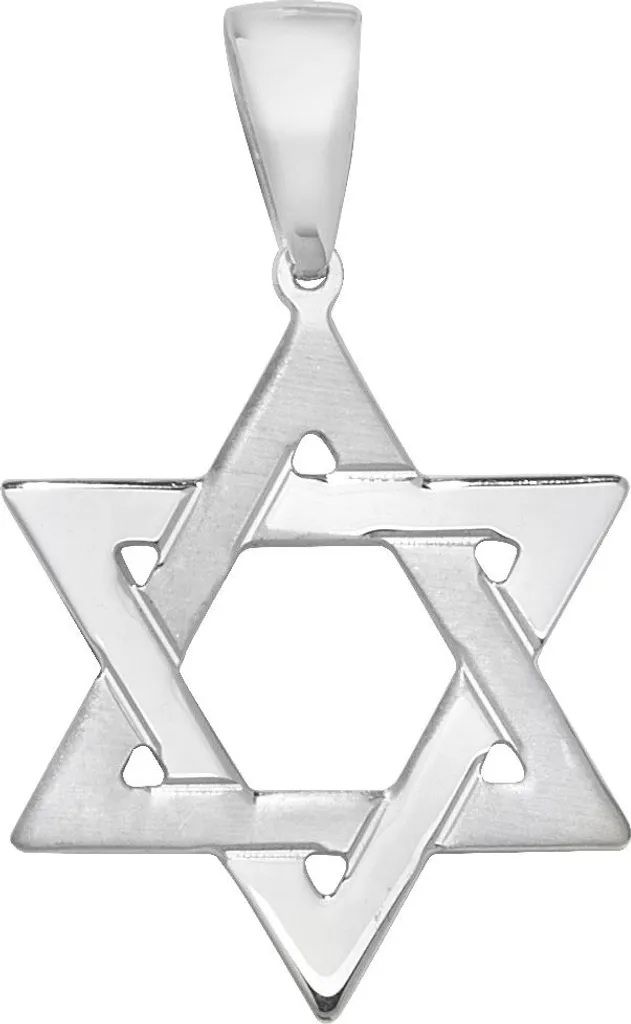 Pendentif Étoile de David Argent Cadeau Fêtes Religieuses