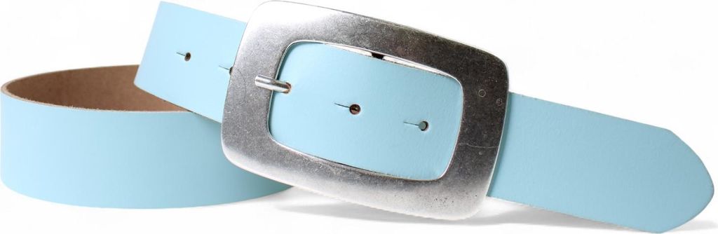 FRONHOFER Damen Ledergürtel 4 cm mit großer Gürtelschnalle in altsilber, echt Leder