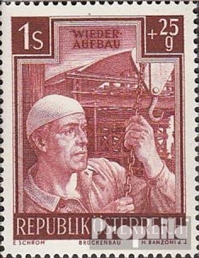 Briefmarken Österreich 1951 Mi 962 gestempelt Wiederaufbau