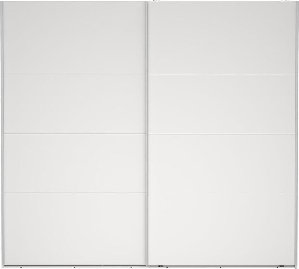 Catania Kleiderschrank 221x244x67cm, 2 Schiebetüren weiß.