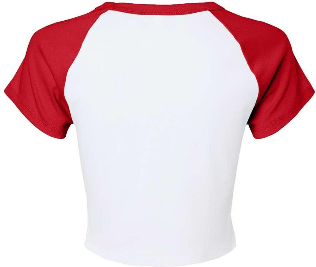 Bella + Canvas - "Baby" T-Shirt für Damen, Raglanärmel, Mikro Rippen BC7247 (M) (Weiß/Königsblau)