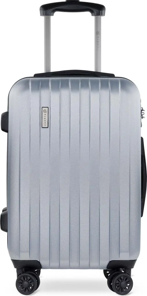 Bugatti Lima 2.0 Trolley Argent - Valise 4 Roues Silencieuses en 55cm