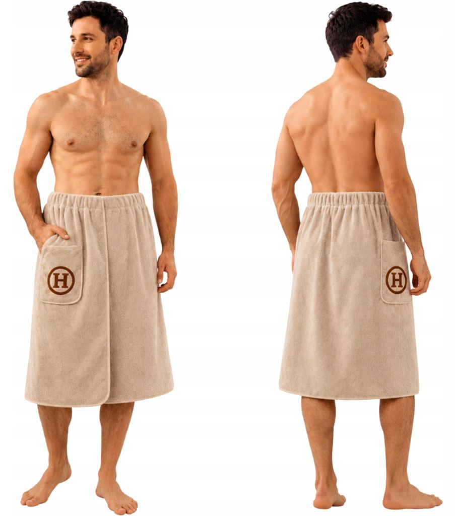 Pareo da bagno SPA Saunakilt da uomo in microfibra 80x150 Immagine del prodotto 