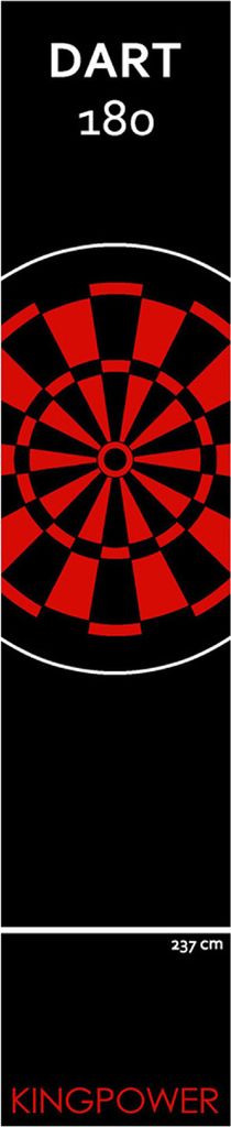 Kingpower Dartteppich mit Abwurflinie, Dart Zubehör mit Motiv, Dartmatte mit Oche, pflegeleichter Teppich rutschfest , Auswahl:Design 22 - 290 x 6...