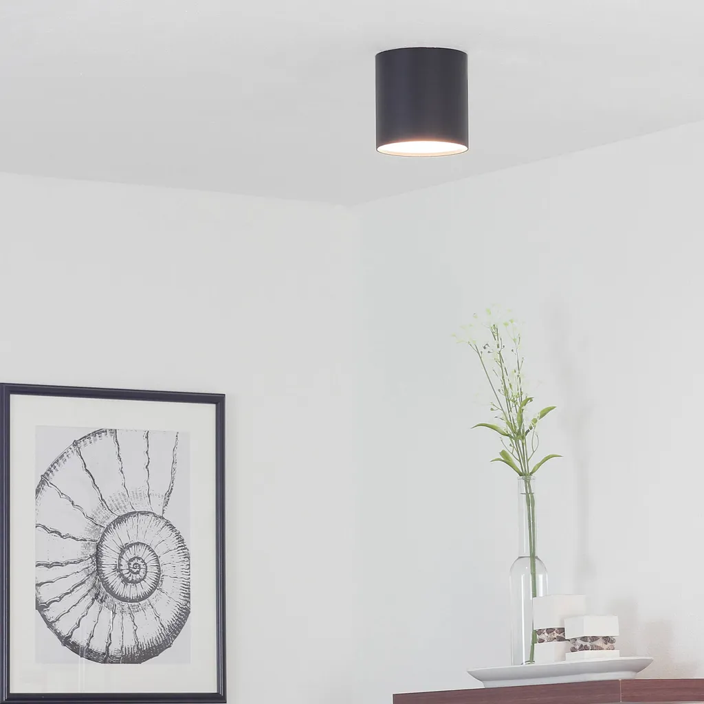 Luminaire LED noir en acier avec diffuseur plexi POINT PLEXI 6526 - 4