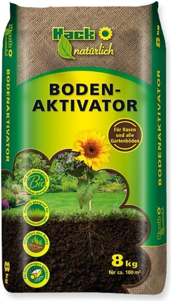 HACK Bodenaktivator 8 kg für Rasen, Obst & Gemüse – lockert & aktiviert Böden
