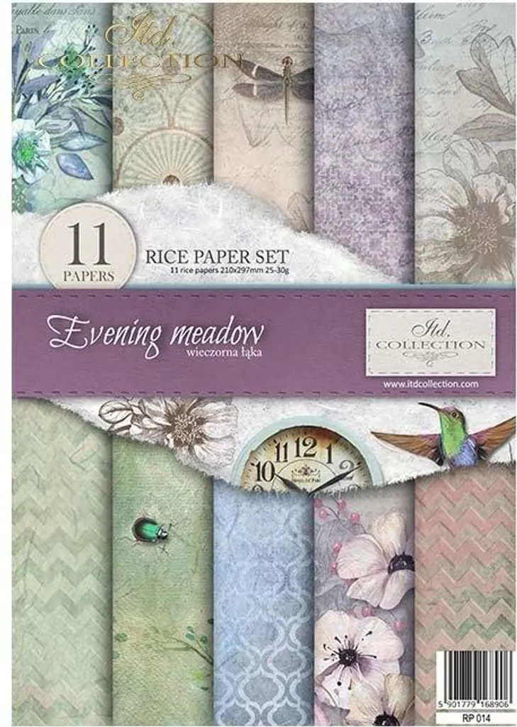 Kit créatif papier RP014 Pré du soir - Set complet SH 48021000 Premium