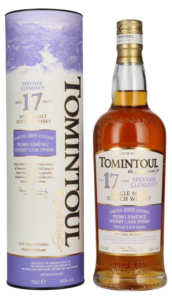 Tomintoul 17 Years Old PX SHERRY CASK Finish 2005 46% Vol. 0,7l in Geschenkbox