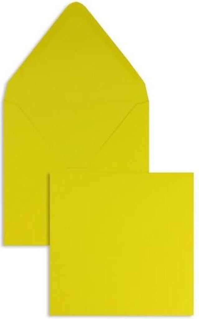 Briefumschläge 140x140mm 120g/qm gummiert VE=100 Stück butterblumengelb