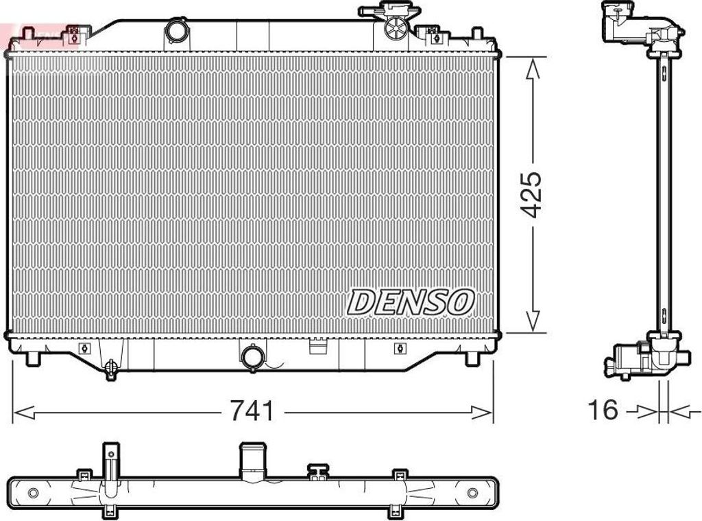 DENSO DRM44053 Kühler Wasserkühler Motorkühler für MAZDA Produktbild 