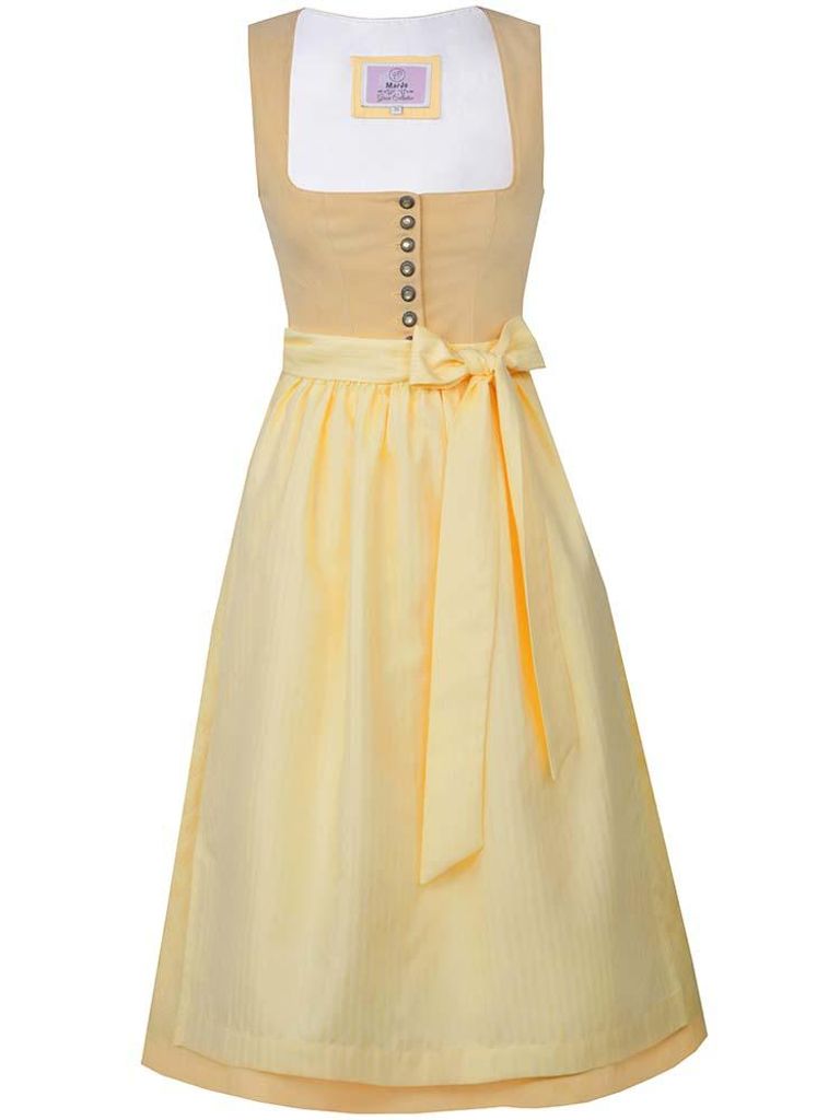 Dirndl Obing 75cm Länge zitrone 36 Produktbild 
