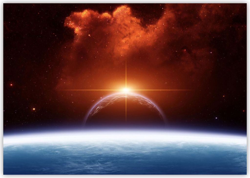 XXL Poster 100 x 70cm (S-820) futuristisches Bild im All Produktbild 