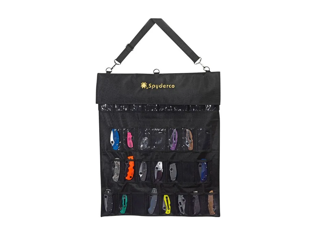 Étui Grand SpyderPac 30 Poches en Cordura Noir avec Fenêtres Transparentes
