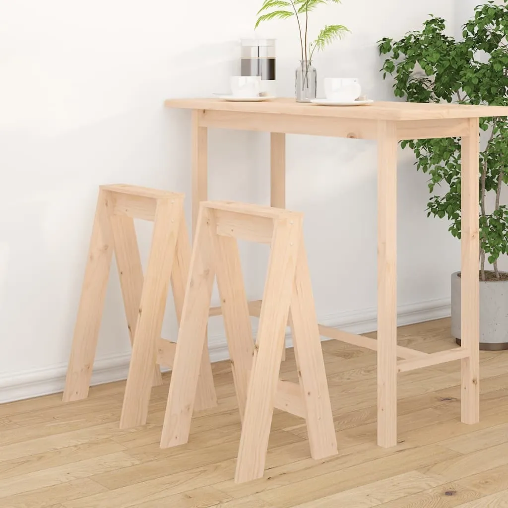 Sgabelli in Pino Massiccio 2 pz 40x40x75 cm - Ideali da Personalizzare