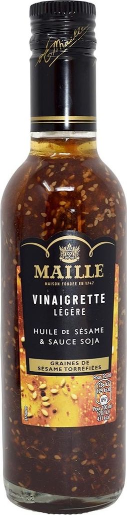 Maille Vinaigrette Salatdressing mit Sesam und Soja – 360 ml für aromatischen Genuss