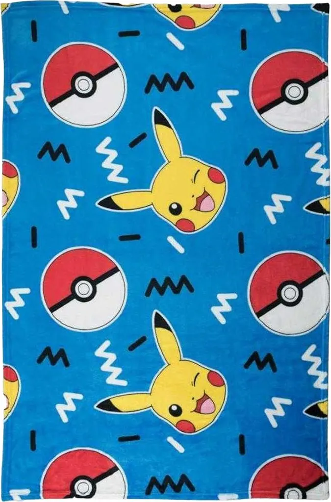 Plaid Pokémon en Polaire Douce Couverture de Lit Enfant 150x100 cm Coloré