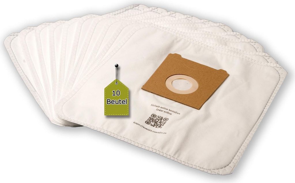 eVendix Staubsaugerbeutel, 10 Stk + 1 Mikro-Filter passend für Bosch BBZ 41 FG