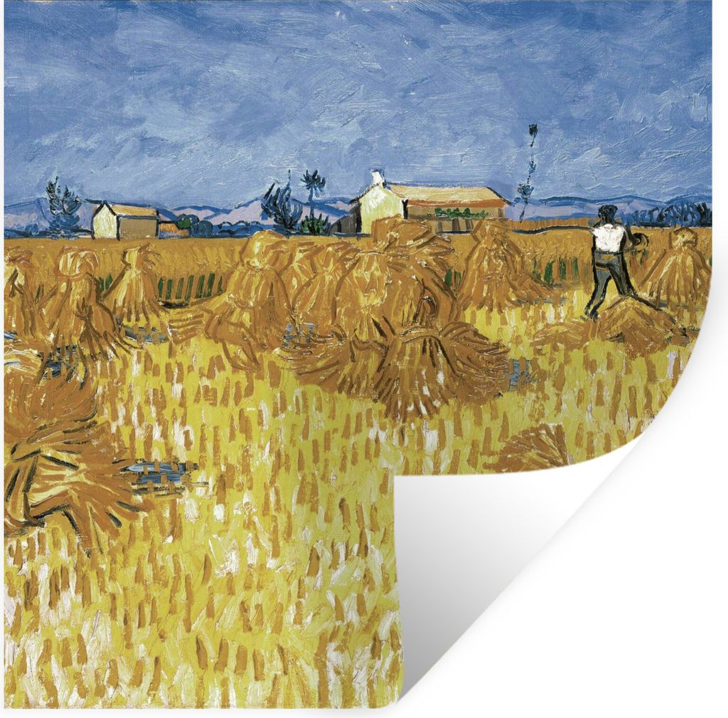 MuchoWow Wandtattoo Wandsticker Wandaufkleber Weinlese in der Provence - Vincent van Gogh 80x80 cm Selbstklebend und Repositionierbar - Wierderve...