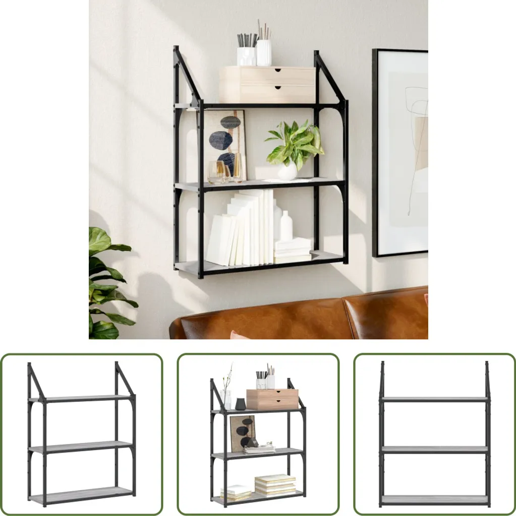 Mensola Sospesa Grey Sonoma 60x21x78,5 cm | Arredo Casa Pratico