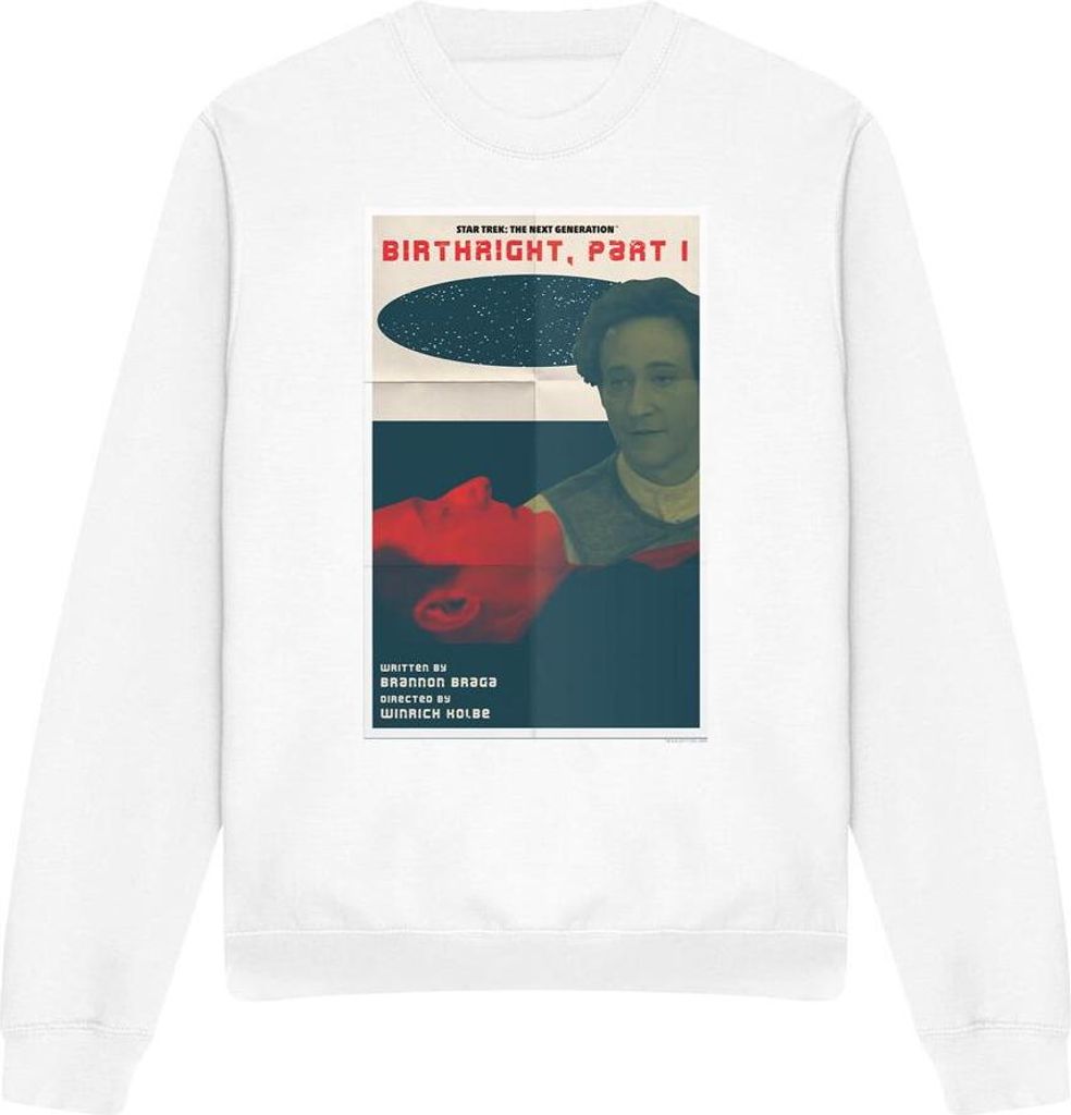 Star Trek - "The Next Generation Season 6 Episode 16" Sweatshirt für Herren/Damen Uni TV11951 (S) (Weiß)