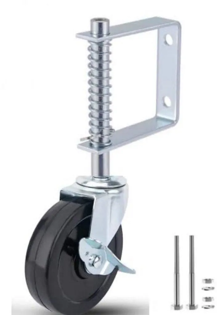 Roulette silencieuse 5" à amortisseur pour sol irrégulier - 80 kg