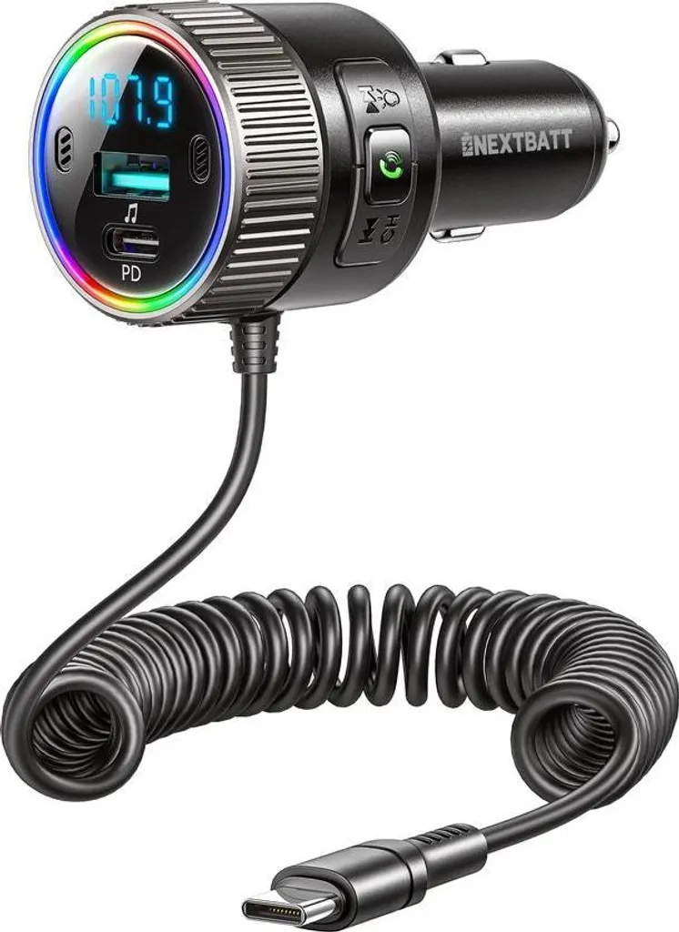 Adaptateur Bluetooth Voiture et Transmetteur FM avec Charge Rapide 60W
