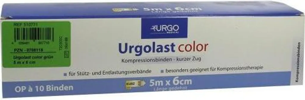 Urgolast Benda Colorata Verde 6cm x 5m (10 pz) - Supporto Elastico Professionale