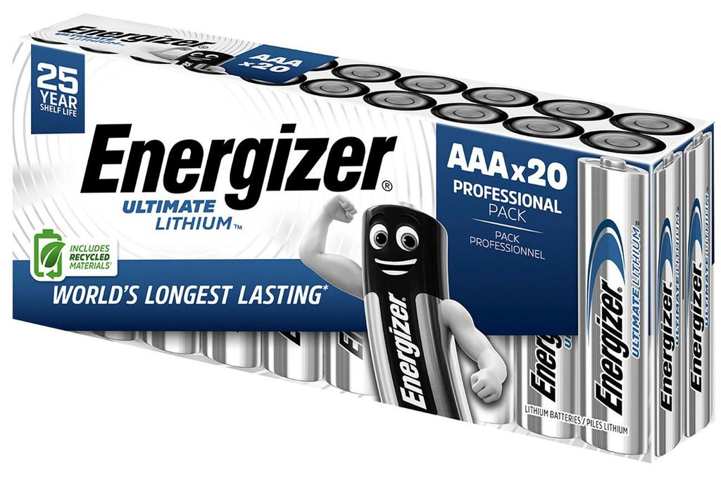Energizer Ultimate Lithium L92 Micro AAA batterijen, doos Productafbeelding 