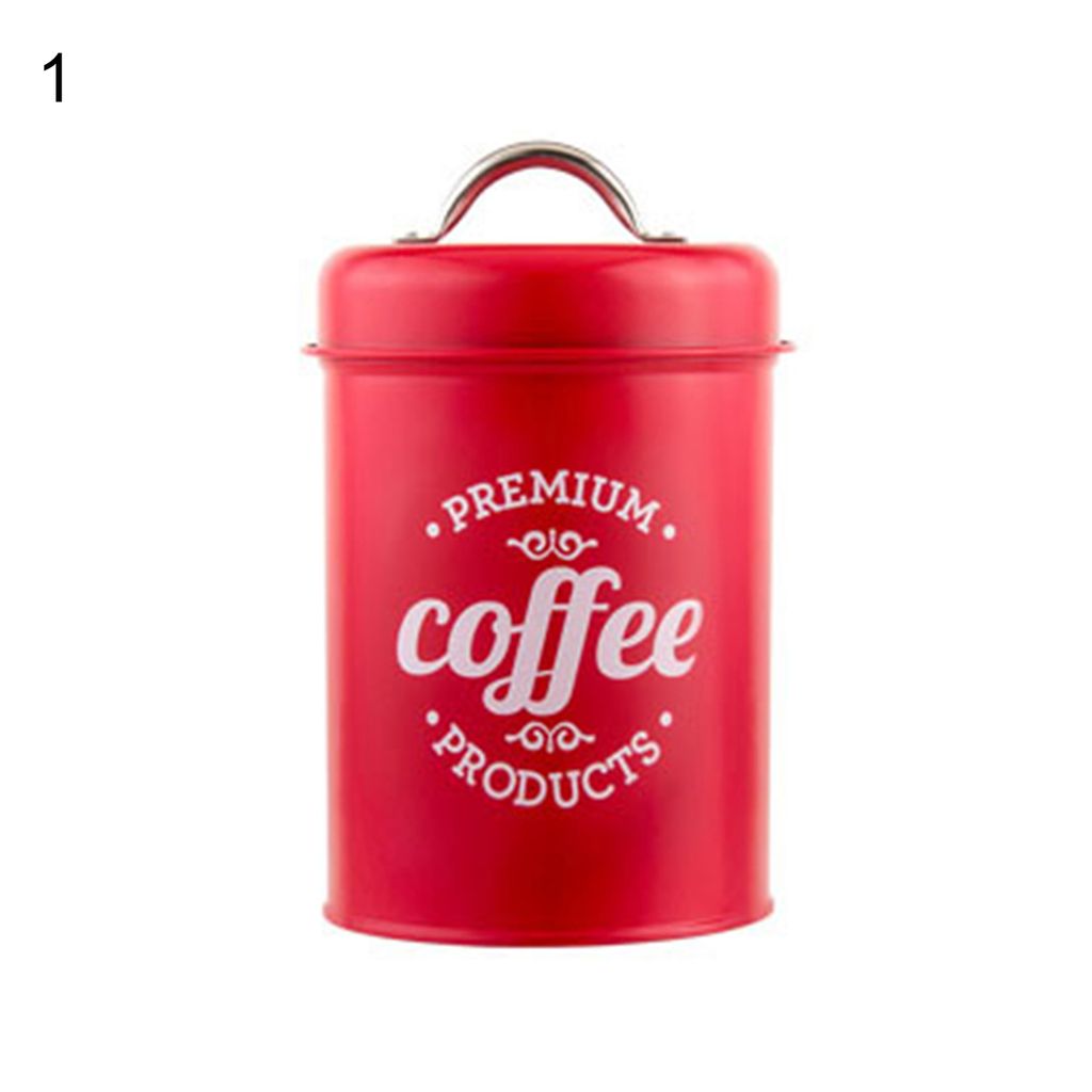 Kaffeebehälter lebensmittelechter feuchtigkeitsbeständiger schmiedeeiserner stark versiegelnder Zuckerbehälter für die Küche-Rot 1