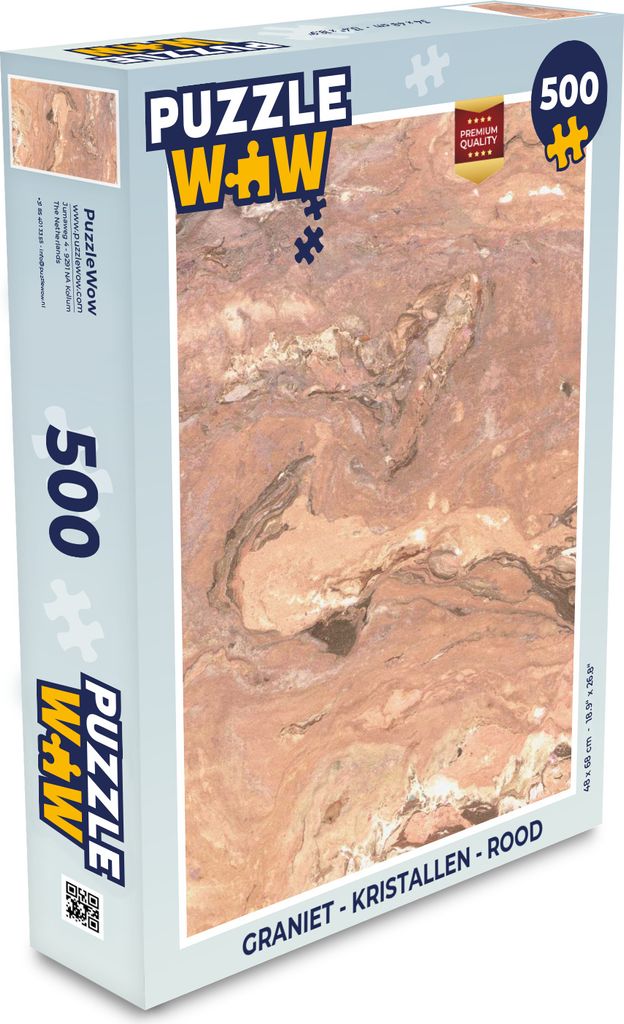 MuchoWow Puzzle 500 Teile Granit - Kristalle - Rot - Denken - Spiel - Toy