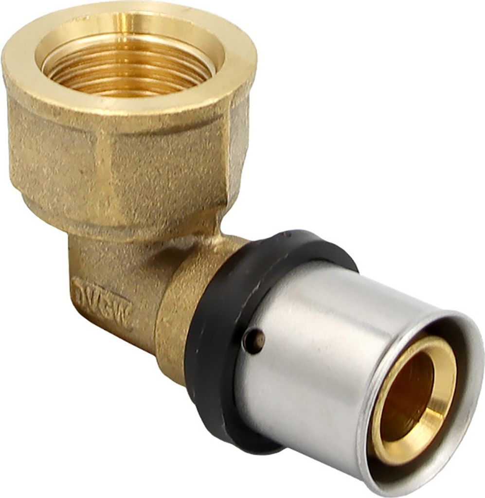 Pipetec Pressfitting Winkel Übergang 20x2 mm 1/2 Zoll AG TH Produktbild 