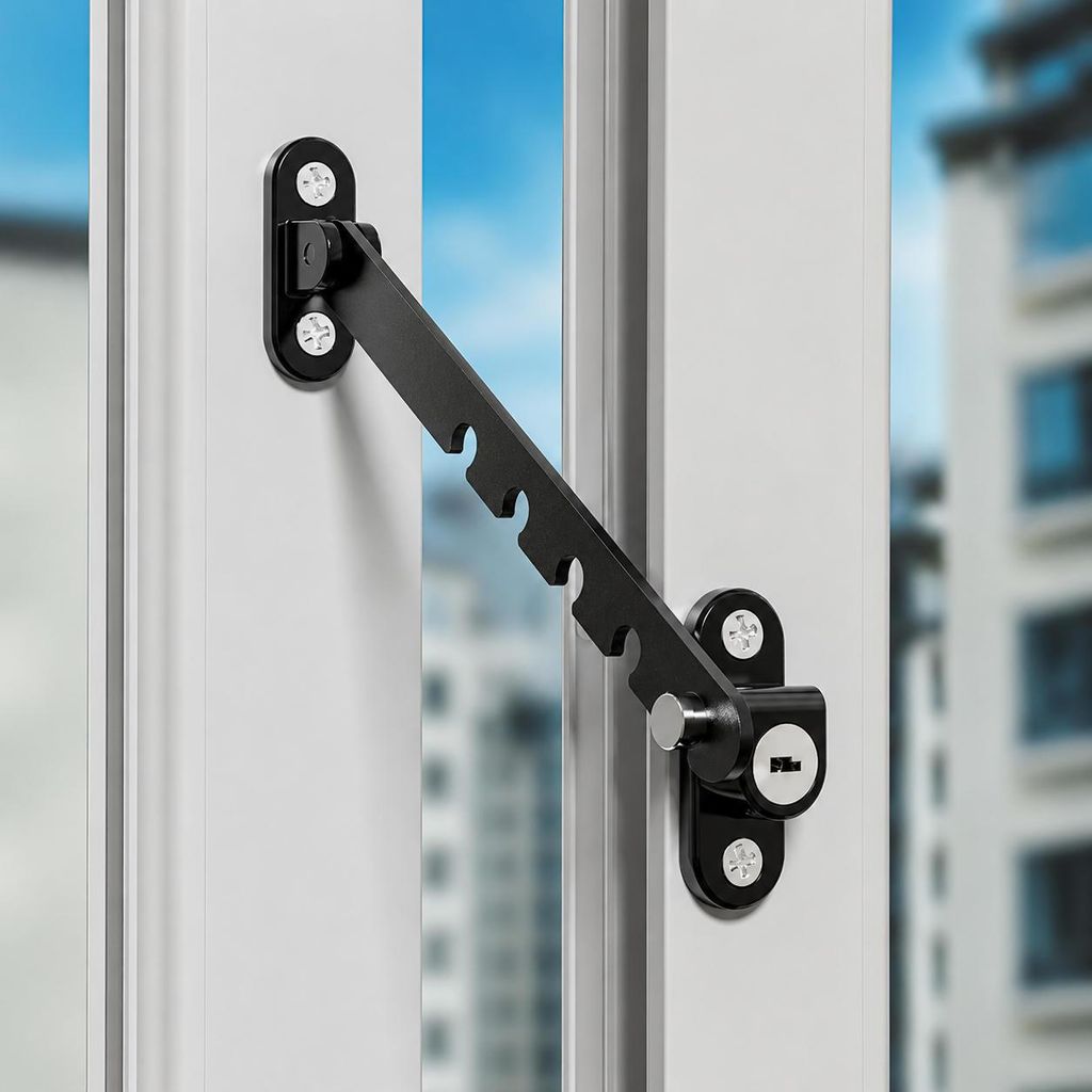 INF Fensterbegrenzer 5-fach Kohlenstoffstahl 16cm, Produktbild 