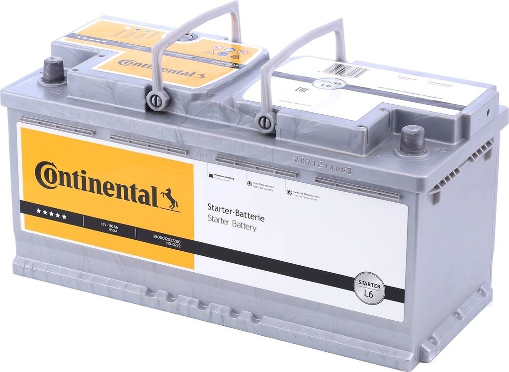 Continental Starterbatterie 12V 110Ah 950A/EN L6 Batterie Produktbild 