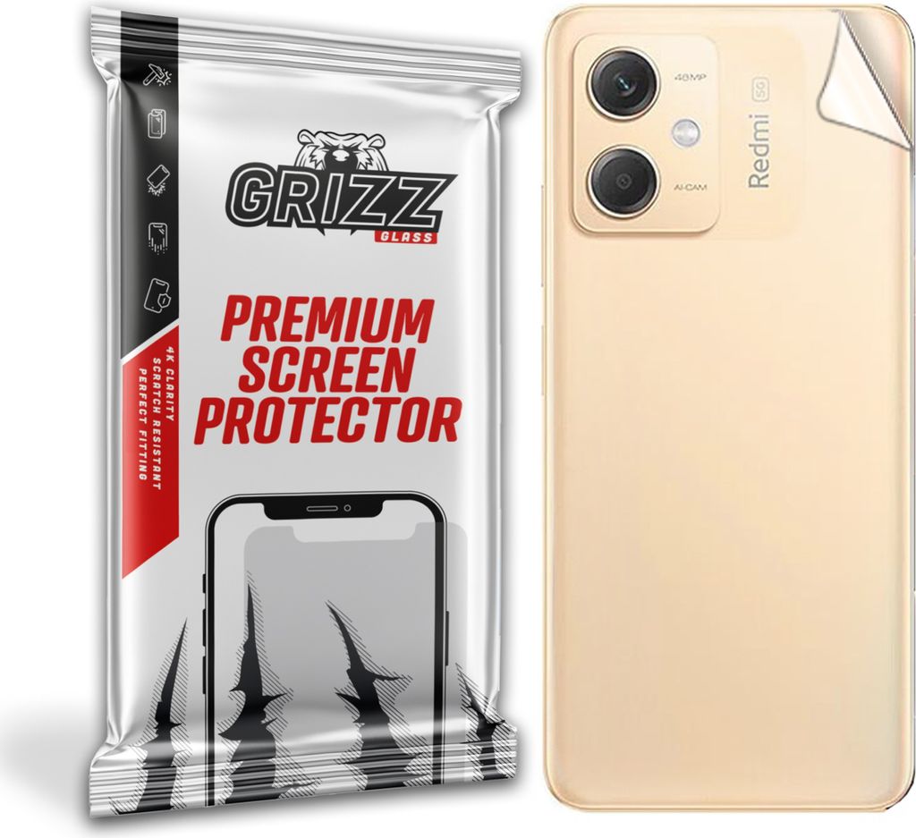 GrizzGlass Xiaomi Rückseitenfolie SatinSkin für Redmi Note 12R Pro