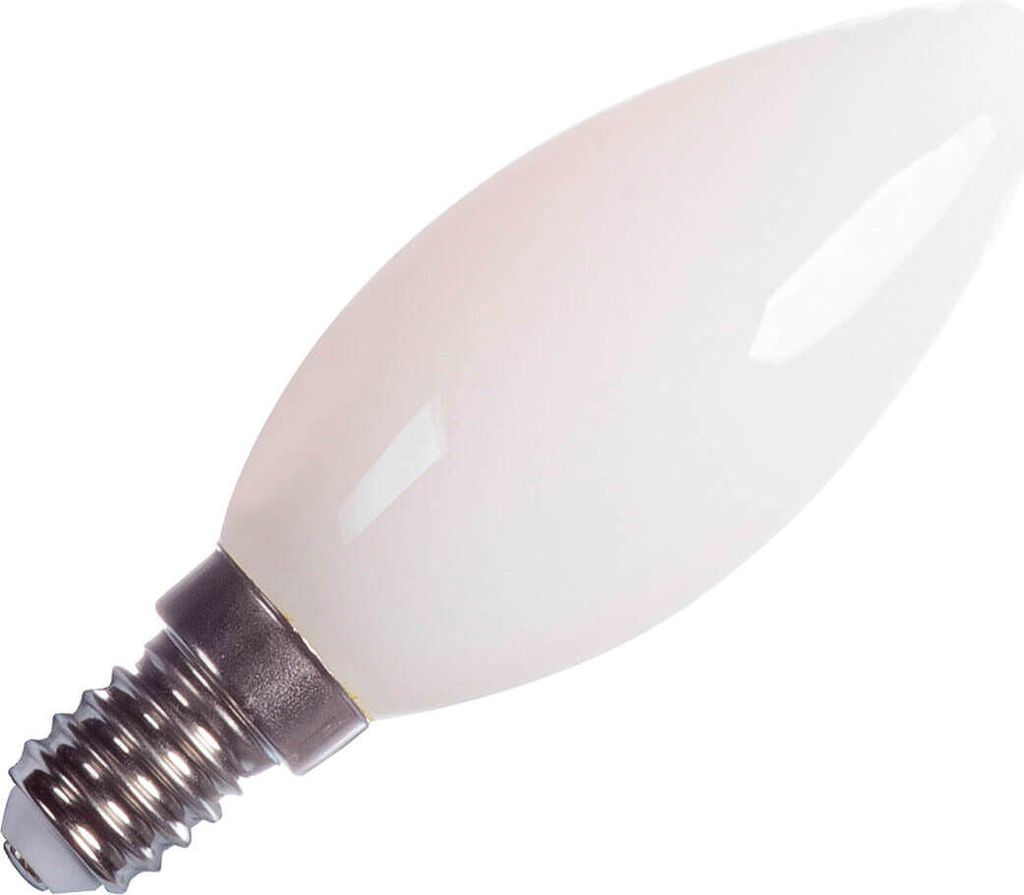 SLV 1005285 C35 E14, LED Leuchtmittel, Lampe gefrosted 4,2W 2700K CRI90 320°