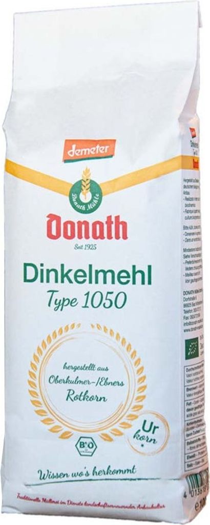Dinkelmehl Typ 1050 demeter 1kg Produktbild 