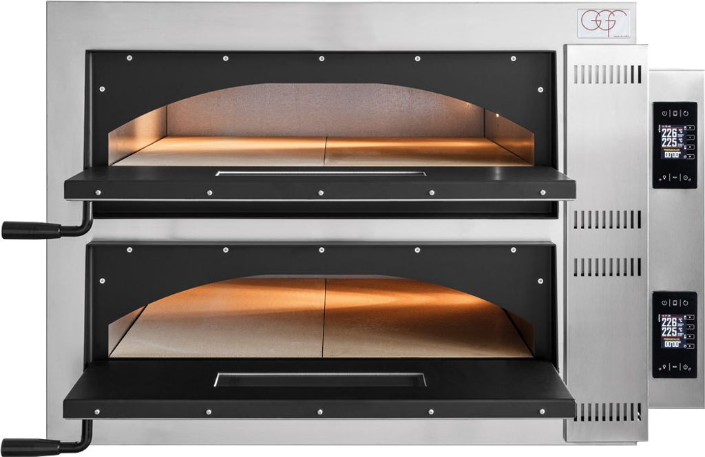 GGF Pizzaofen F-Line Digital, 2 Kammern für 6 Pizzen á Ø 360 mm, 1370x850x750 mm (BxTxH), 18 kW