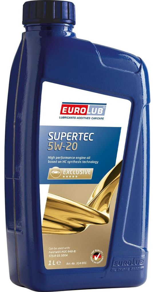 EUROLUB SUPERTEC für 5W-20 1 Liter Motoröl Motorenöl Produktbild 
