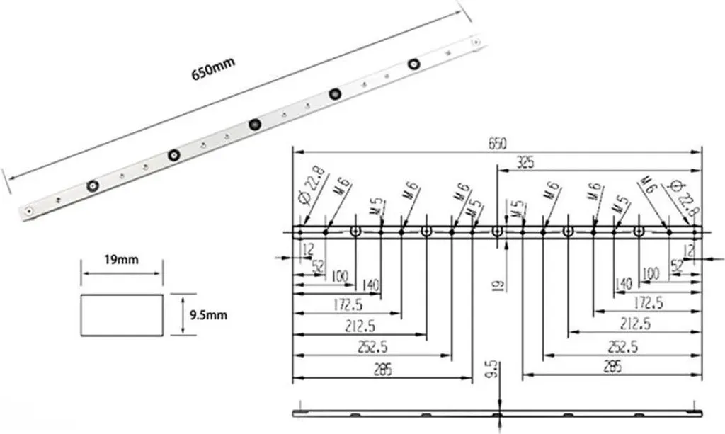Guide à onglets pour fabriquer vos gabarits de scie sur table 65 cm