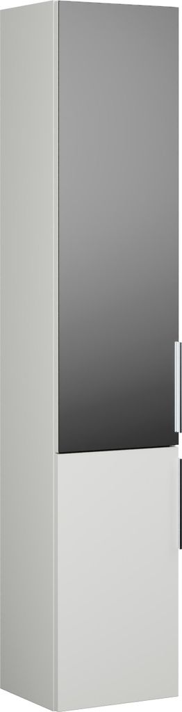 burgbad Eqio Hochschrank 2-türig, Türanschlag links, eine Tür außen verspiegelt, 1760x350x320mm, HSKW035LF6582G0146