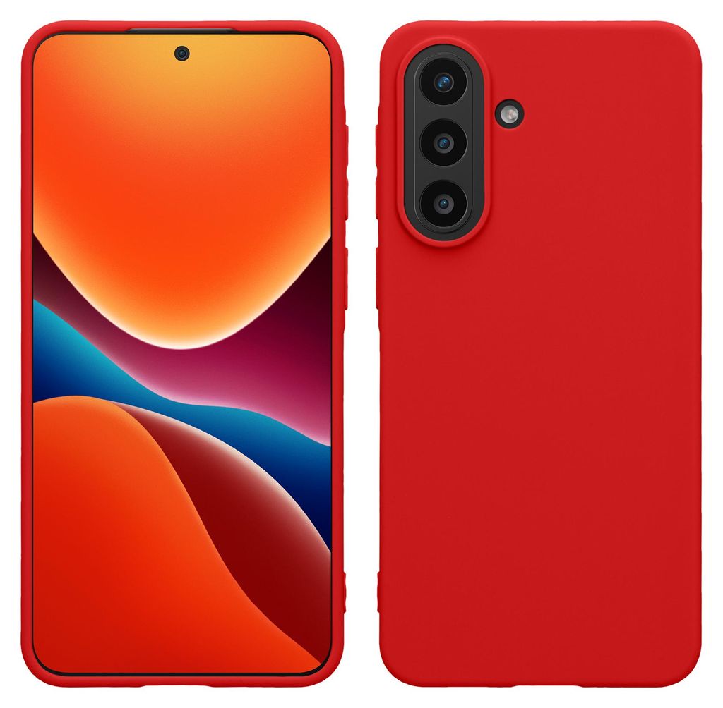 kwmobile Handyhülle für Samsung Galaxy A57 5G Hülle - TPU Case - Kabelloses Laden - Schutzhülle Cover in Klassisch Rot
