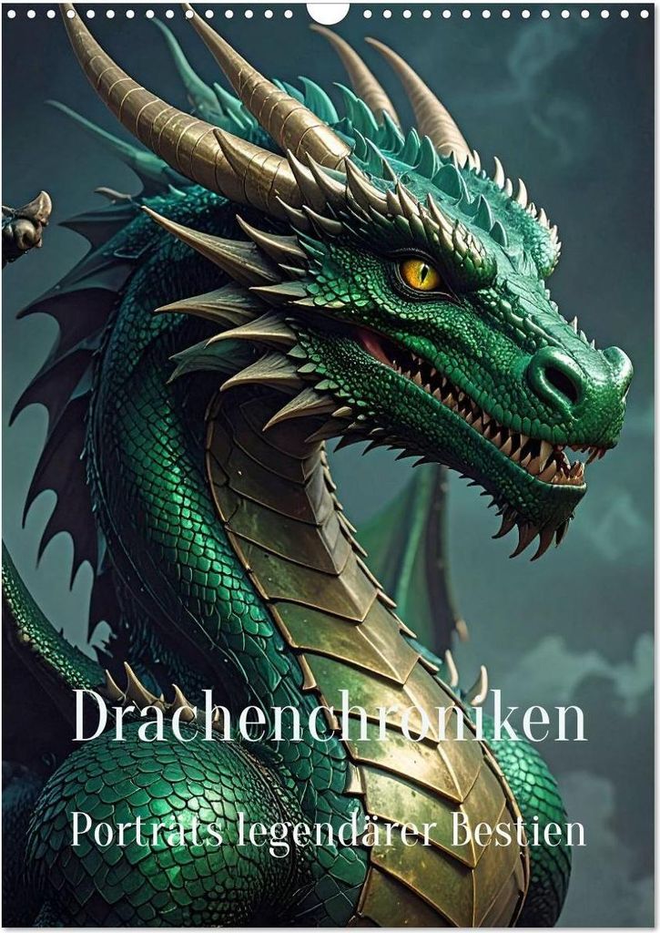Drachenchroniken – Porträts legendärer Bestien (Wandkalender 2026 DIN A3 hoch), CALVENDO Monatskalender