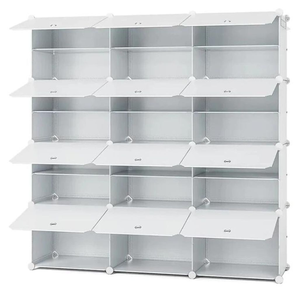 Hogler 3869 Variables Regalsystem, 12 Module, 124 x 124 x 32 cm, weiß