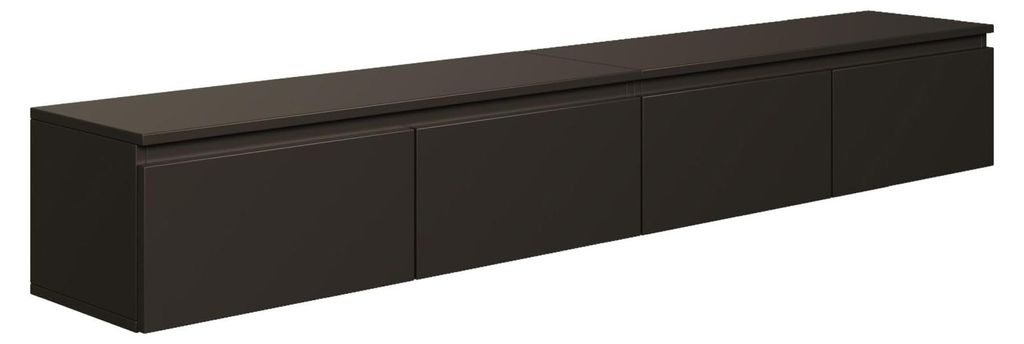 Selsey Bemmi – wisząca półka pod telewizor, czarna, 200 cm Zdjęcie produktu 