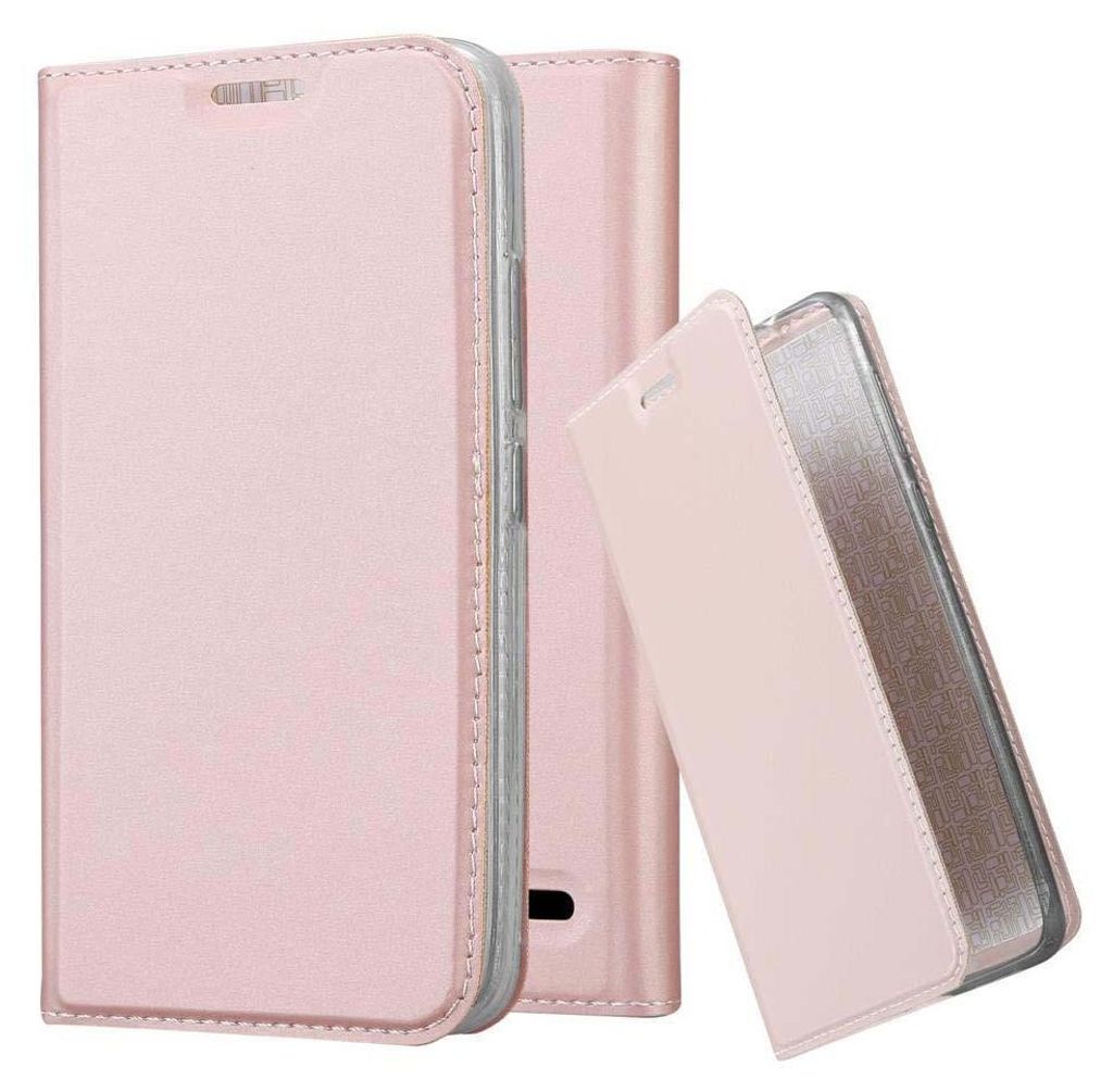 Cadorabo Handyhülle für Motorola MOTO E4 Schutz Hülle in Rosa Cover Etui Book Case Booklet